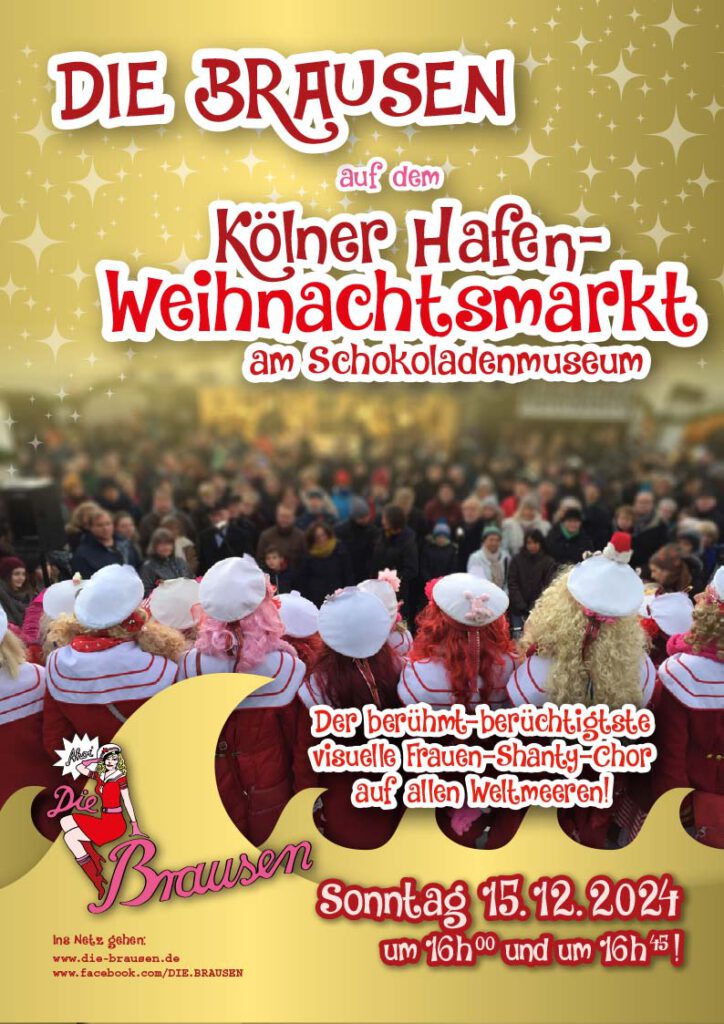 Brausen auf dem Kölner Hafenweihnachtsmarkt