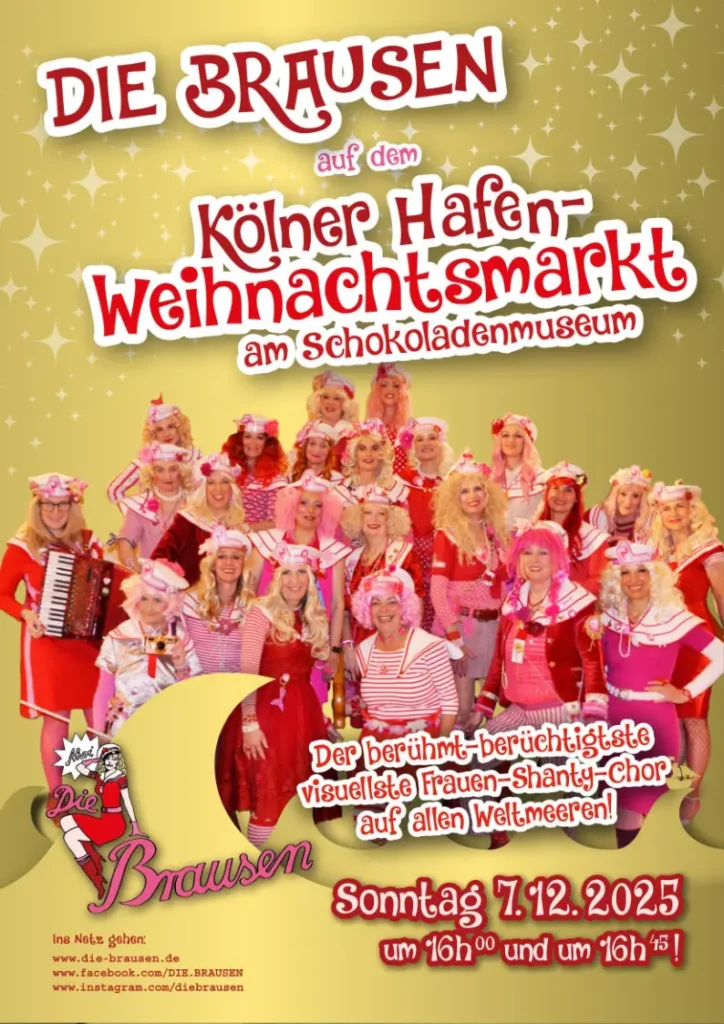 Brausen auf dem Kölner Hafenweihnachtsmarkt 2025
